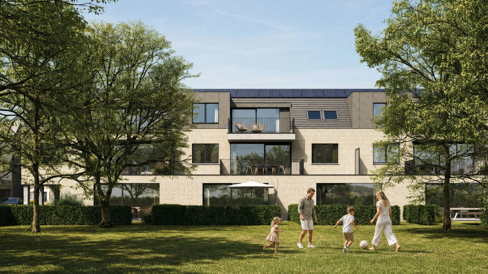Residentieel vastgoedproject in groene omgeving